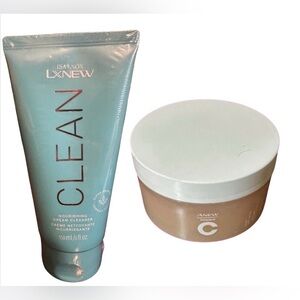 NEW Anew Vitamin C Glow Body Scrub & LXNew Nourishing Cream Cleanser Bundle NIB